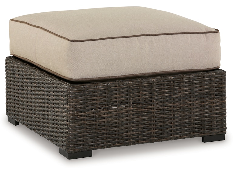 Signature Design by Ashley Coastline Bay Outdoor Ottoman with Cushion P784-814