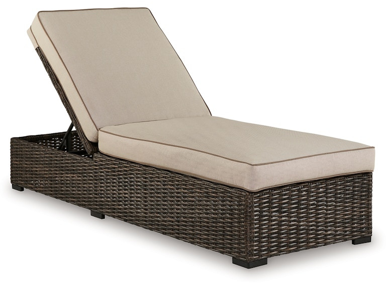 Signature Design by Ashley Coastline Bay Outdoor Chaise Lounge with Cushion P784-815