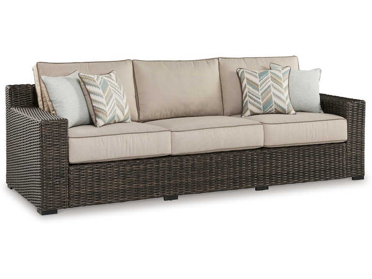 Signature Design by Ashley Coastline Bay Outdoor Sofa with Cushion P784-838