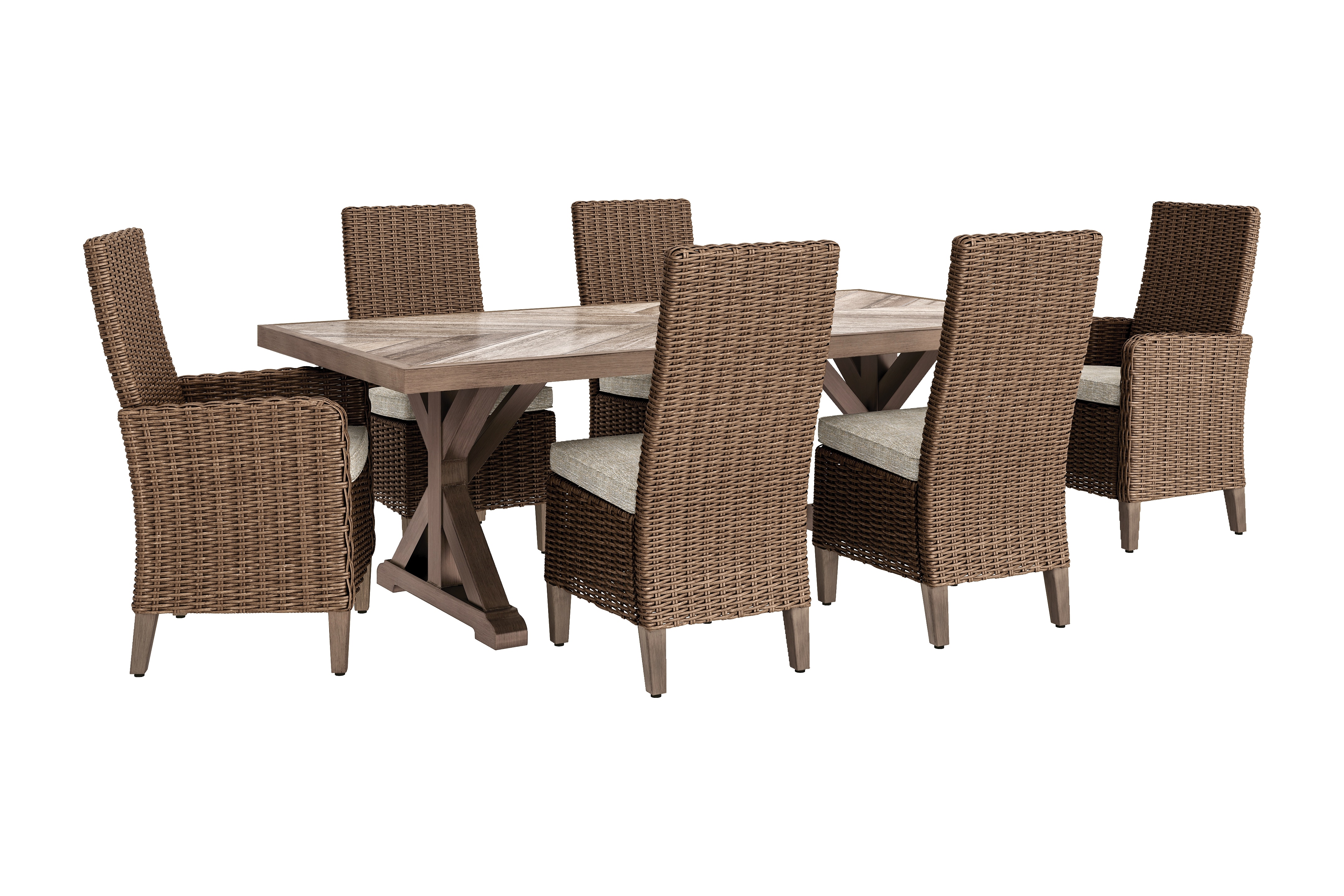 Beachcroft outdoor dining table and 4 chairs and bench hot sale