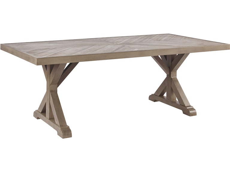 Signature Design by Ashley Beachcroft Outdoor Dining Table with Umbrella Option P791-625 ASP791-625