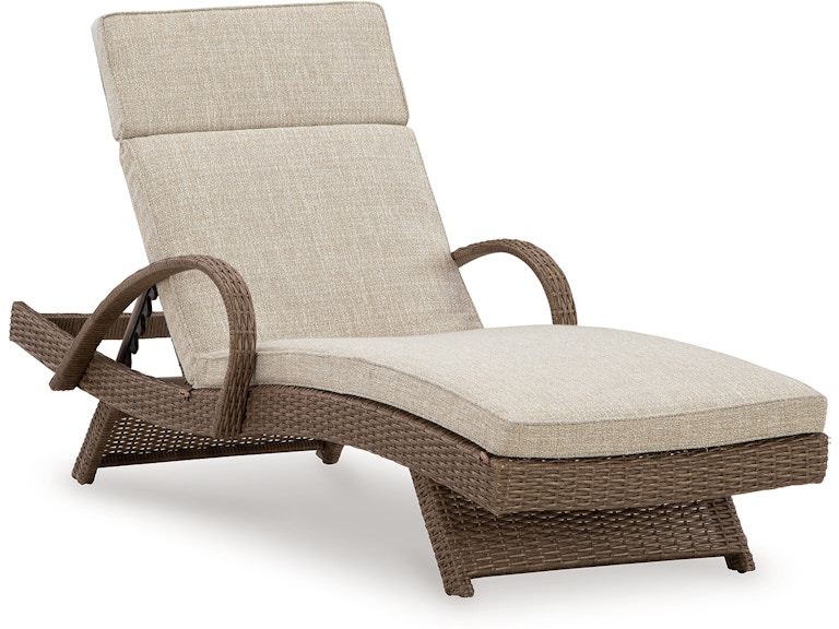Signature Design by Ashley Beachcroft Outdoor Chaise Lounge with Cushion P791-815