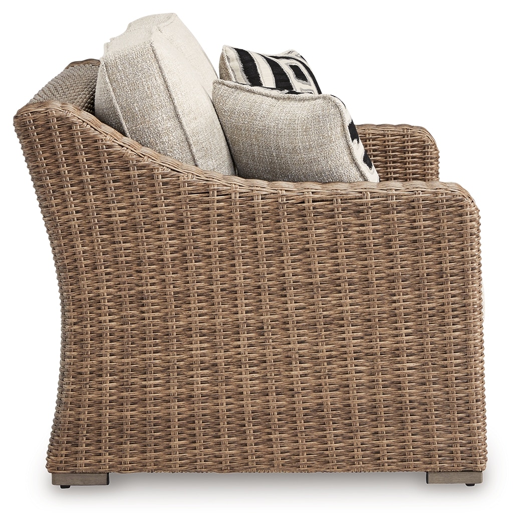 Ashley Beachcroft Outdoor Loveseat with Cushion