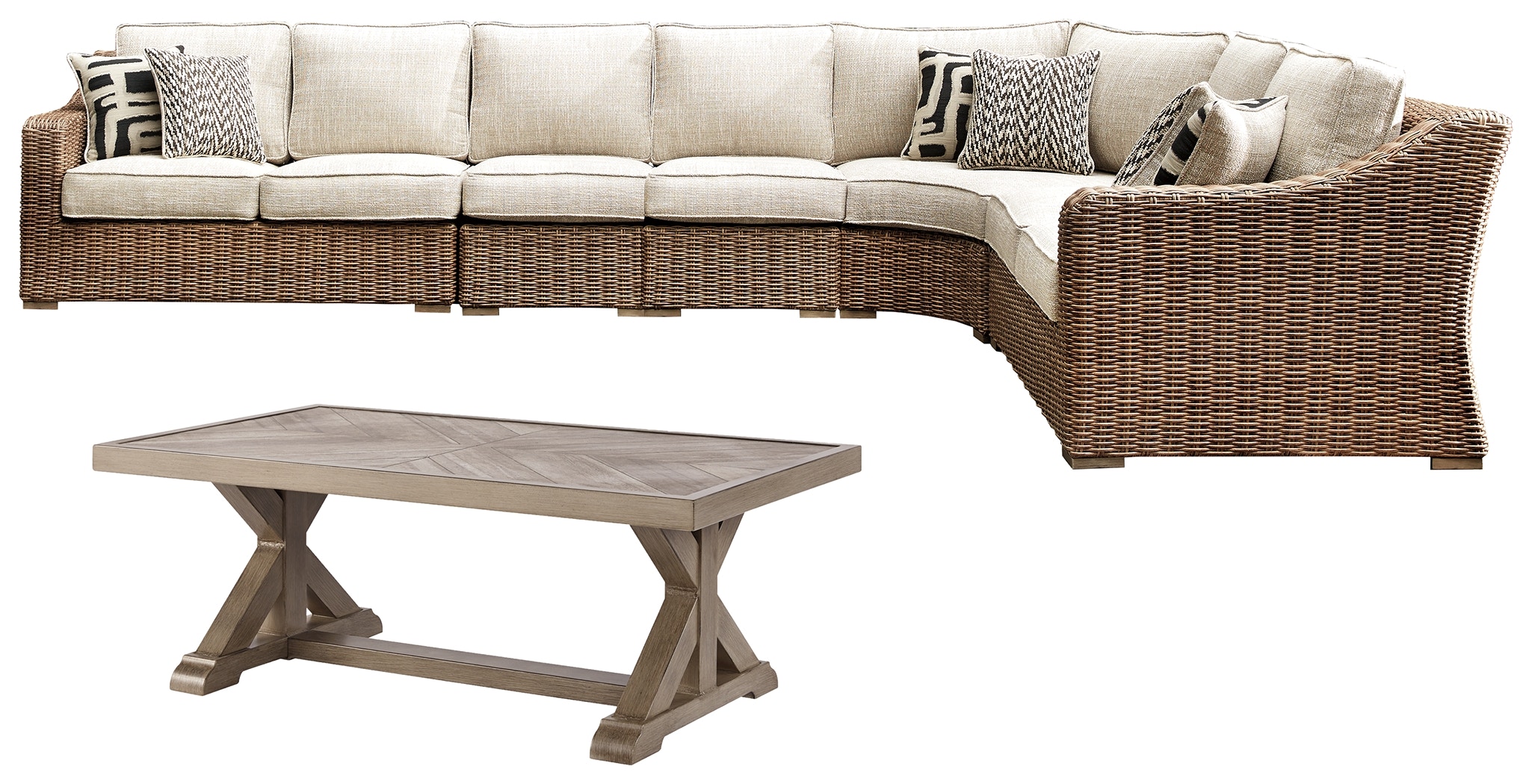 3 piece outdoor online sectional