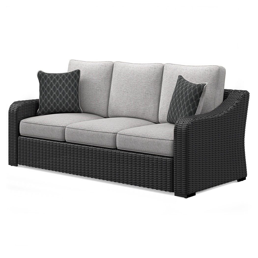 Signature Design by Ashley Outdoor Furniture Beachcroft Outdoor Sofa with Cushion P792838 Hennen