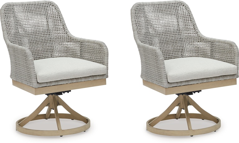 Signature Design by Ashley Seton Creek Outdoor Swivel Dining Chair (Set of 2) P798-602A