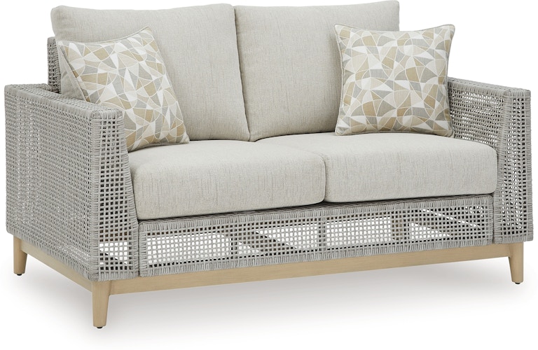 Signature Design by Ashley Seton Creek Outdoor Loveseat with Cushion P798-835