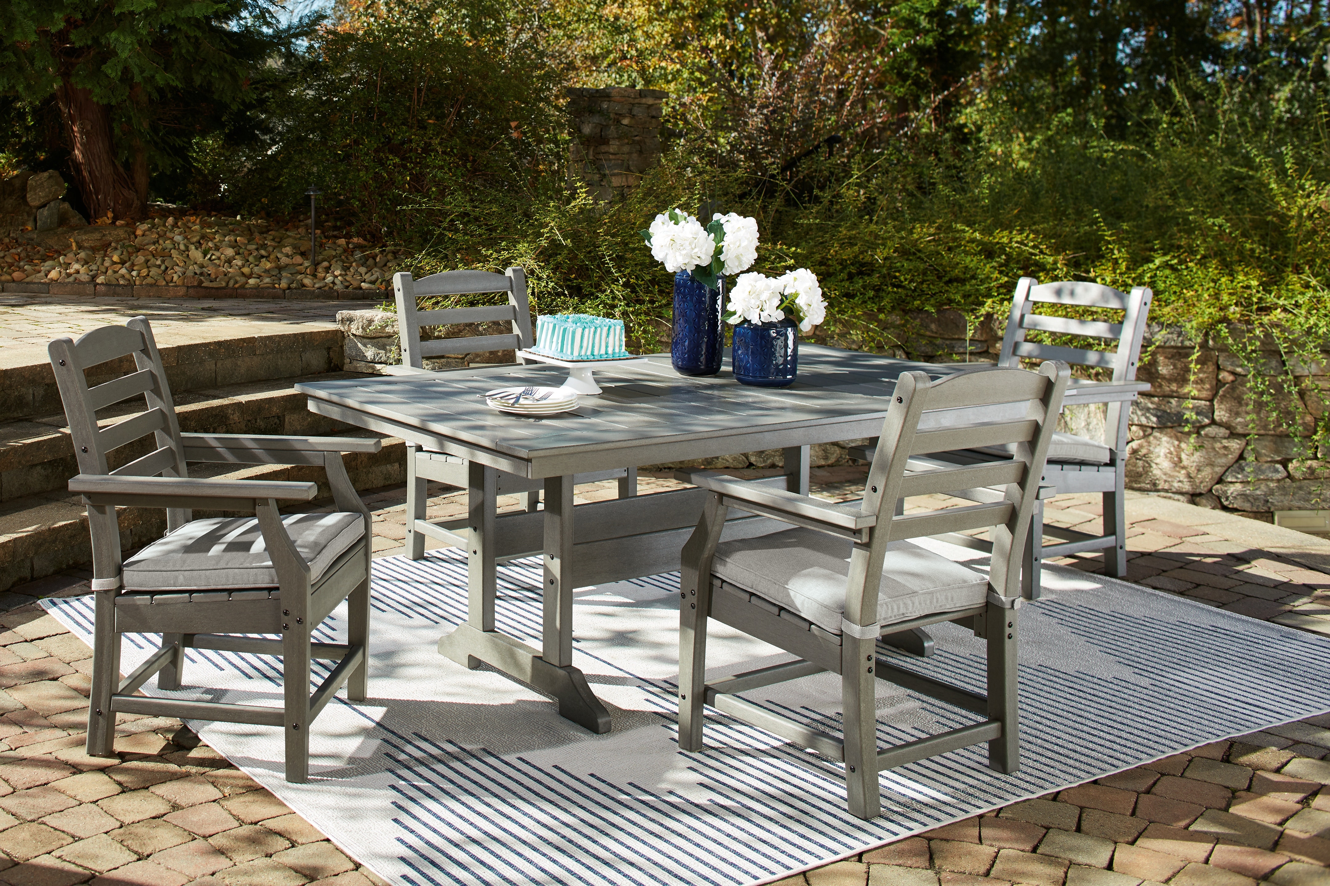 ashley outdoor dining table