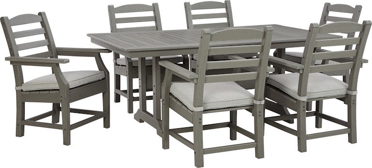 Signature Design by Ashley Visola Outdoor Dining Table with 6 Chairs P802P3 P802P3
