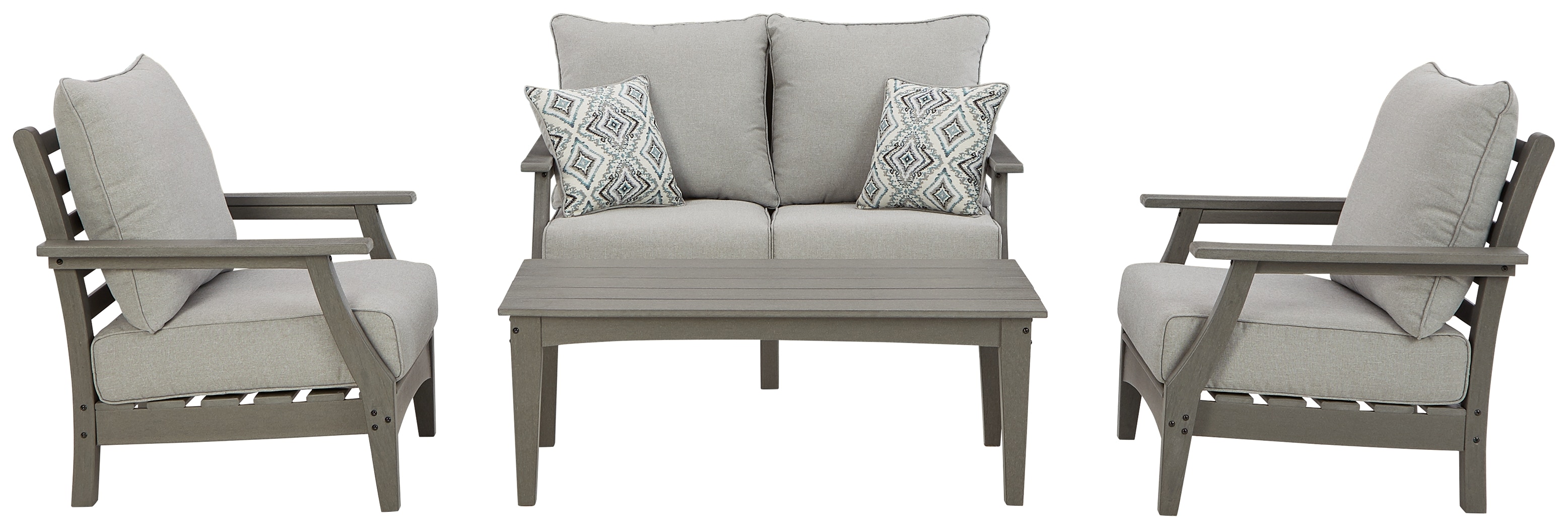 Signature Design by Ashley Outdoor Furniture Visola Outdoor Loveseat, 2