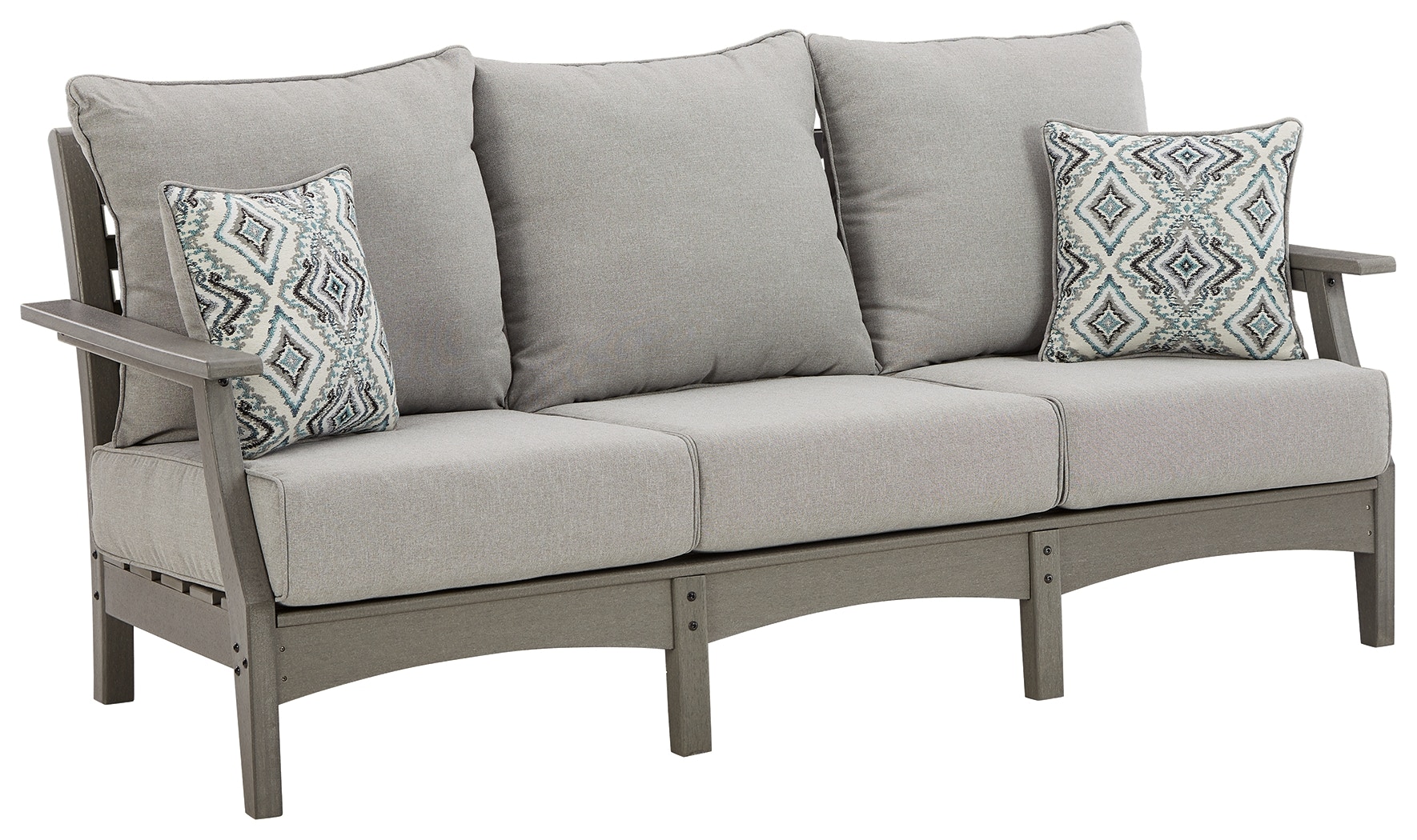 Signature Design By Ashley Outdoor Patio Visola Outdoor Sofa With Cushion P802 838 Blockers