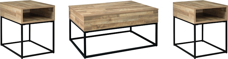 Signature Design by Ashley Gerdanet Coffee Table and 2 End Tables T150T1
