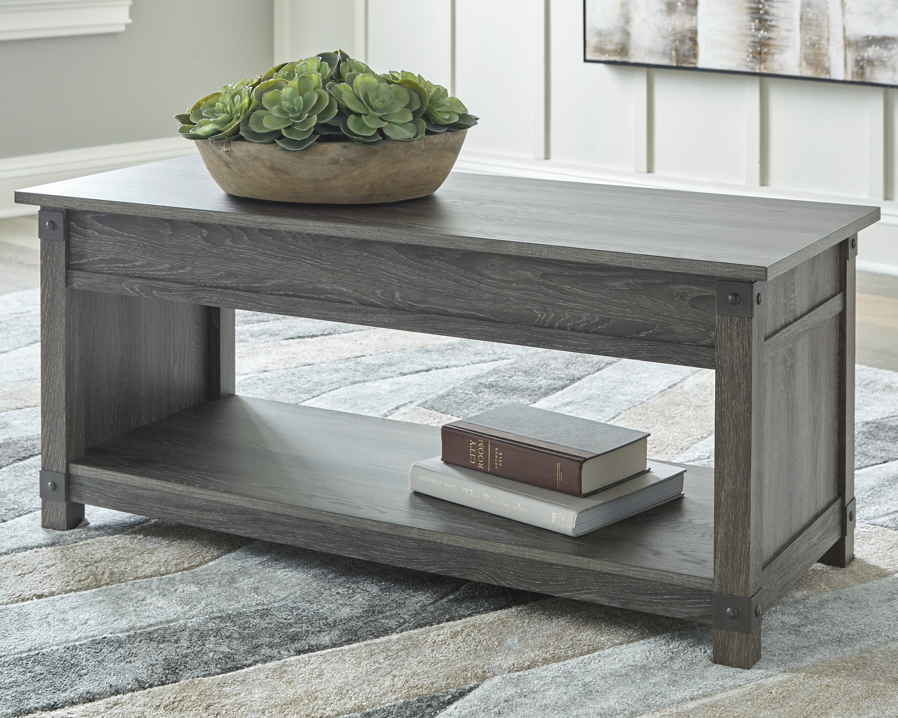 Signature Design by Ashley Living Room Freedan Lift-Top Coffee ...