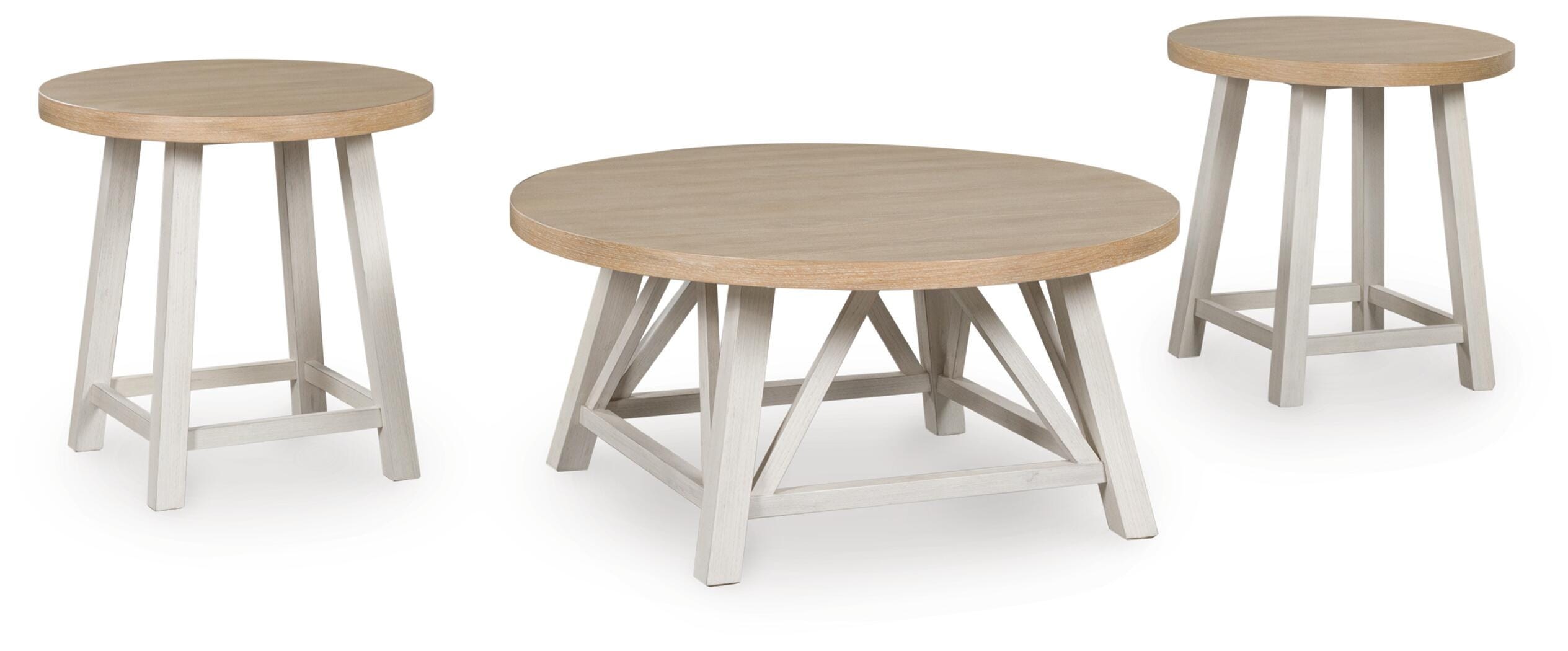 フェンディ ballet small table Signature Design by Ashley Living Room Fawndell Table (Set of 3