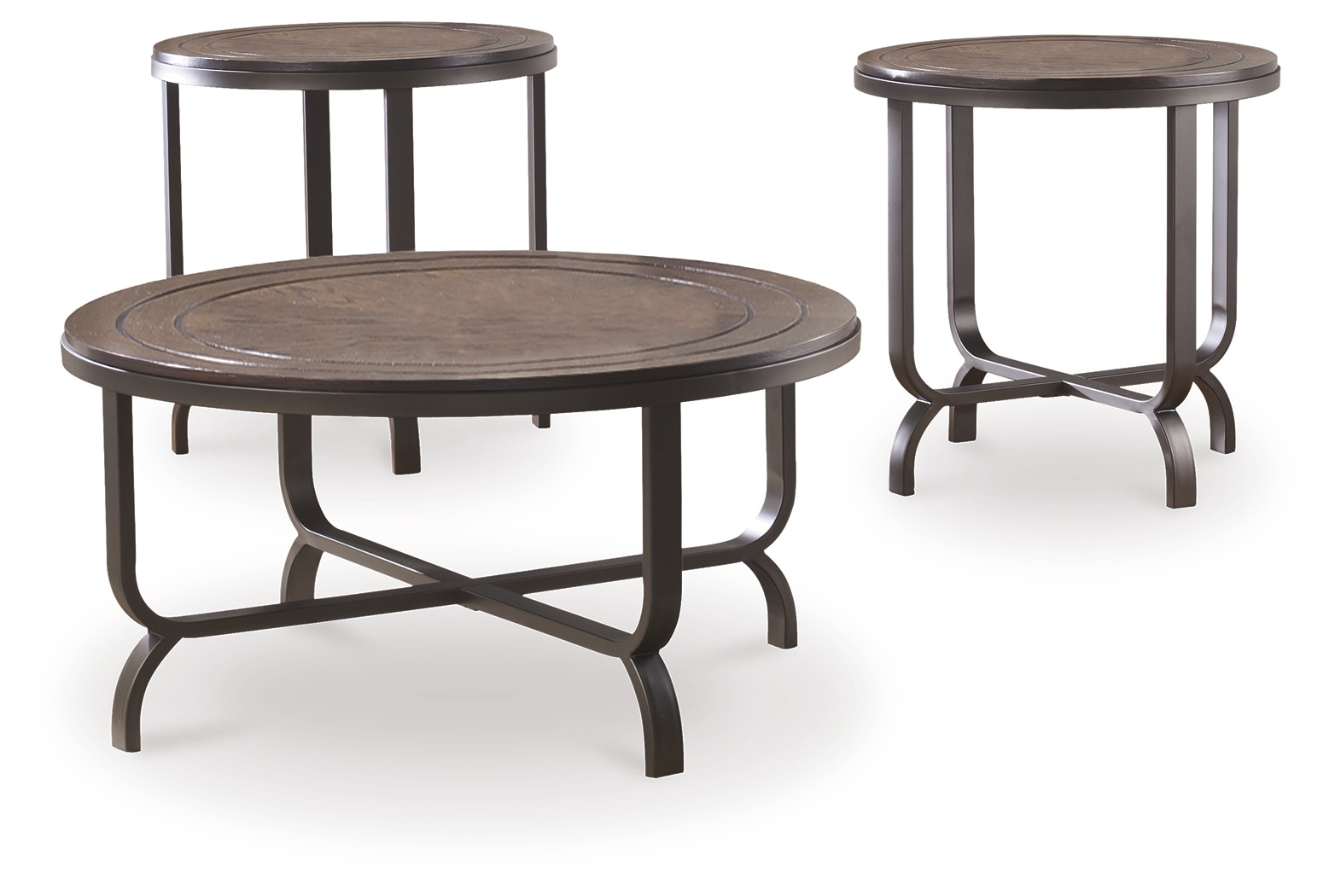 Ashley furniture 3 piece store coffee table set