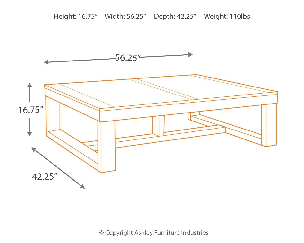 Signature Design by Ashley Living Room Watson Coffee Table T4811