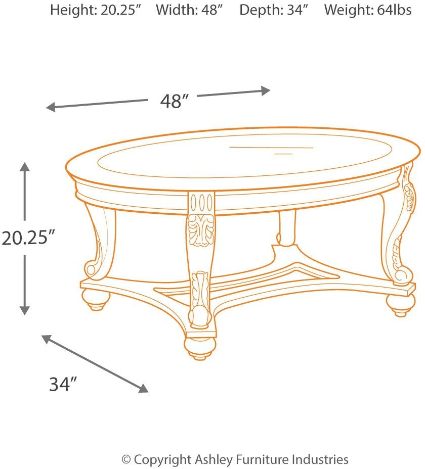 Signature Design By Ashley Living Room Norcastle Coffee Table T499 0 Lynchs Furniture Auburn