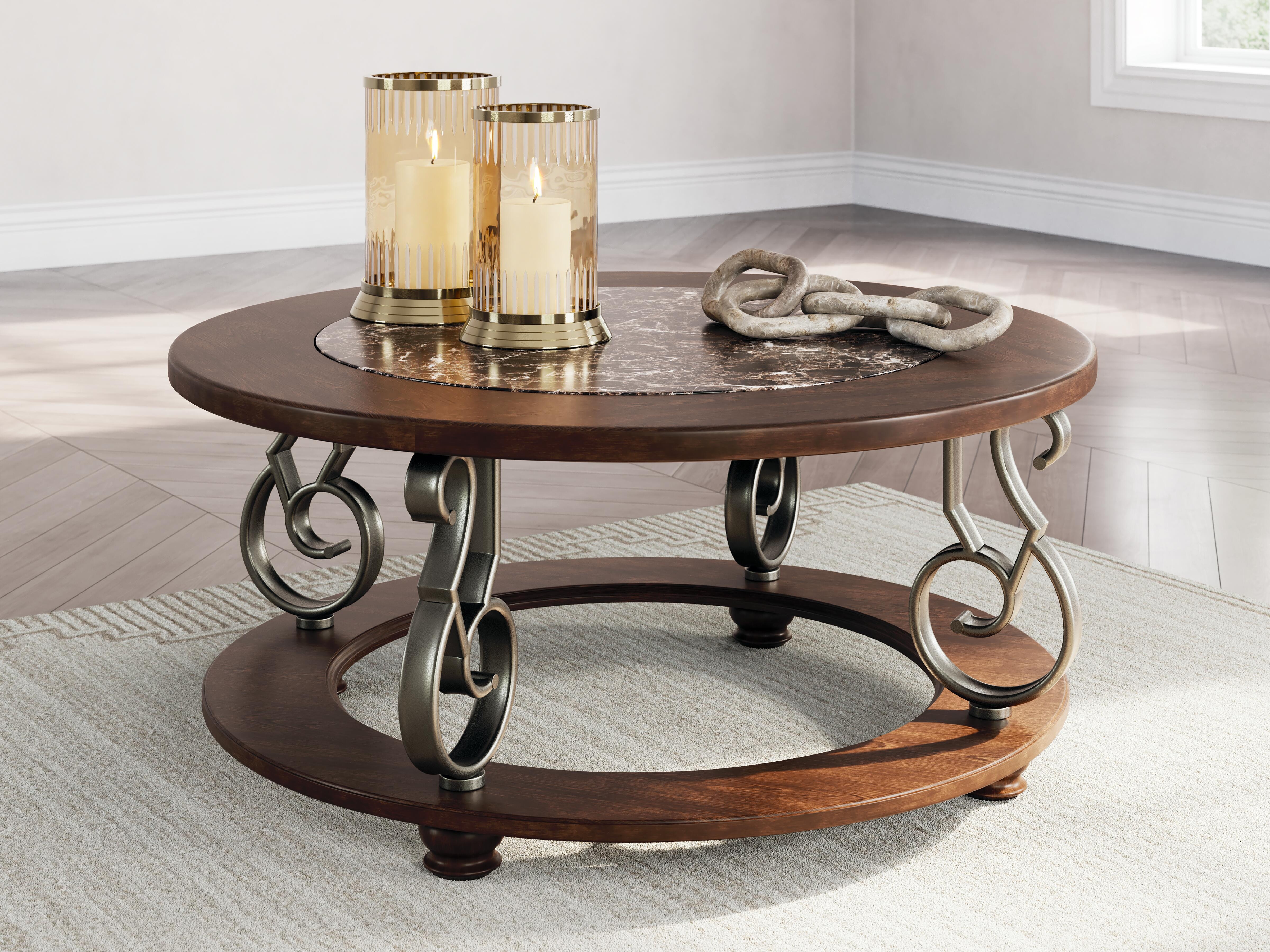 レストールブラウン＆クレンネル Signature Design by Ashley Living Room Frallyn Coffee Table T623-8