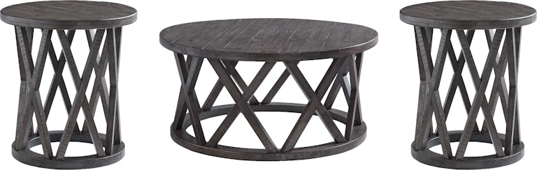 Signature Design by Ashley Sharzane Coffee Table and 2 End Tables T711T1