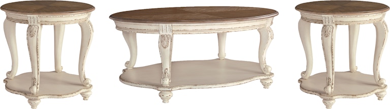 Signature Design by Ashley Realyn Coffee Table and 2 End Tables T743T1