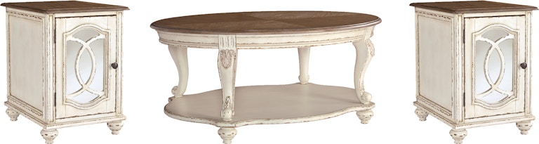 Signature Design by Ashley Realyn Coffee Table and 2 End Tables T743T2