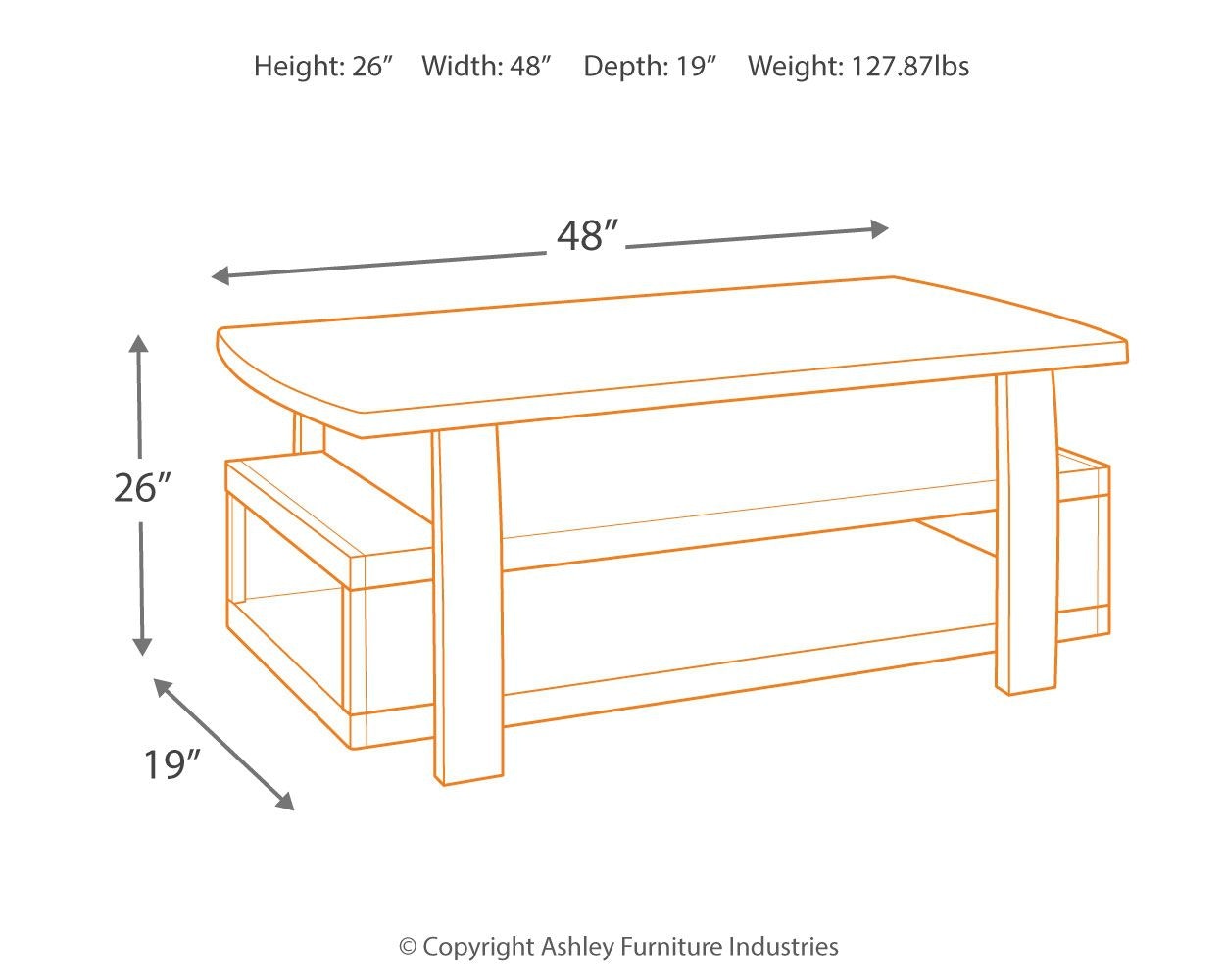 Vailbry coffee online table