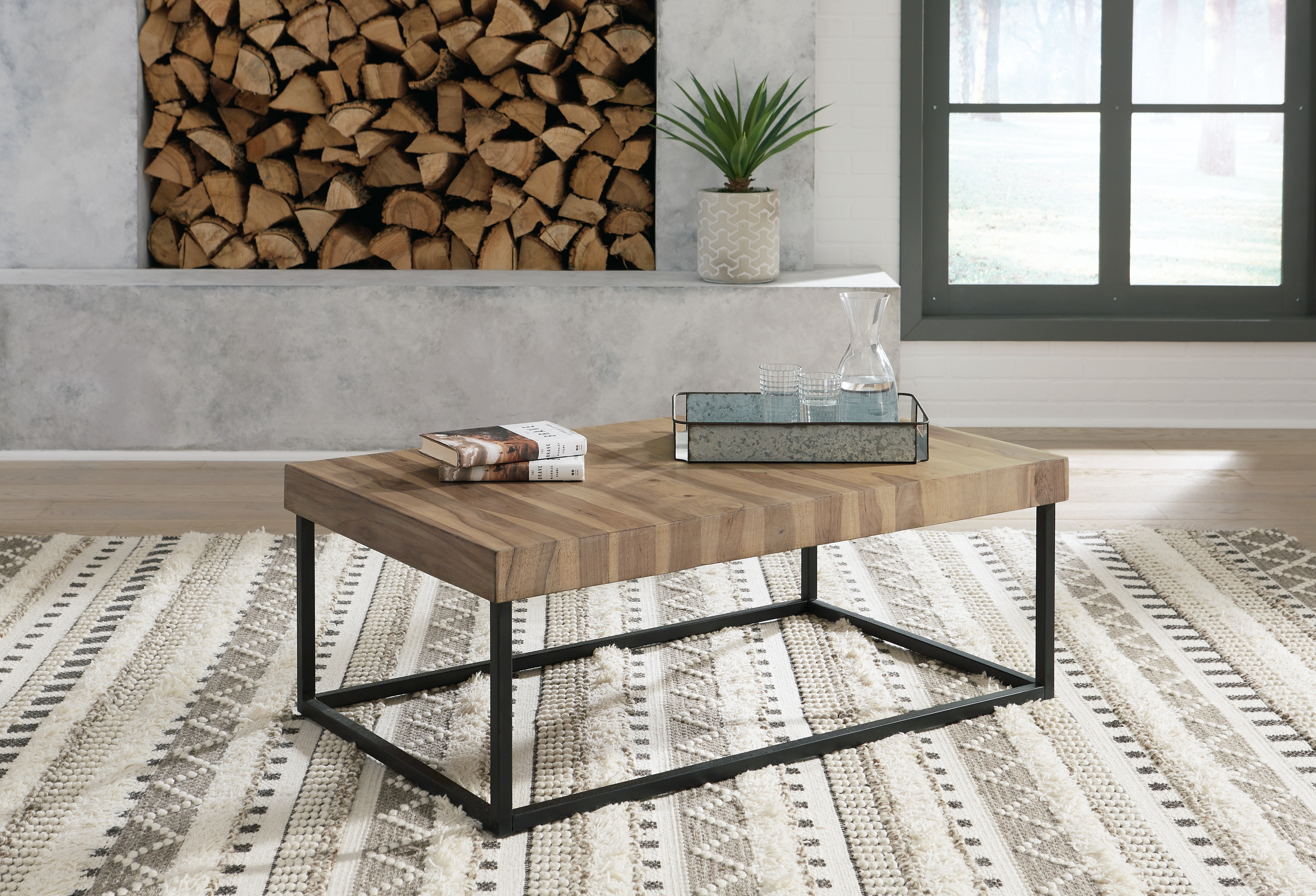 Nicholas oak deals coffee table