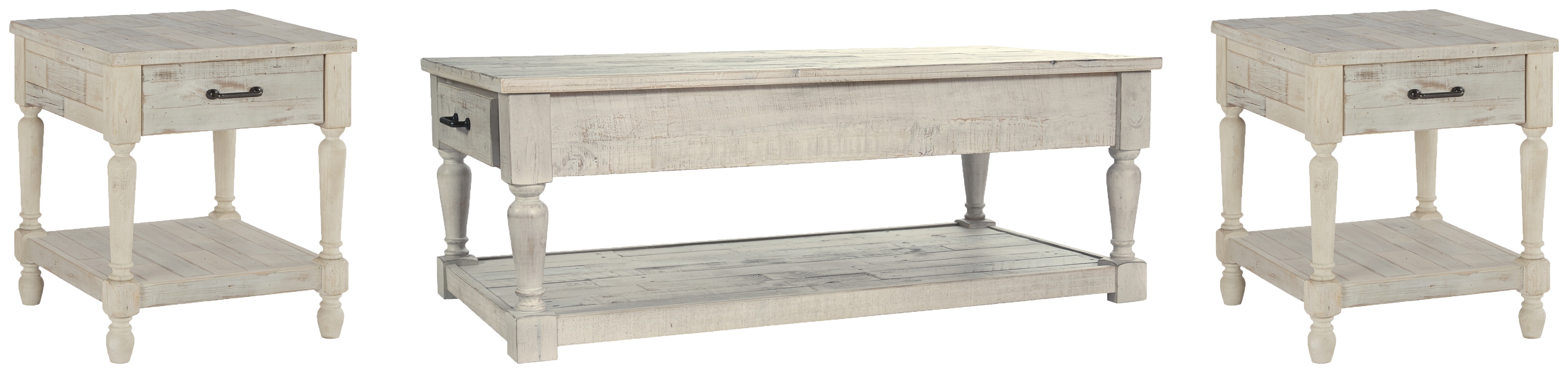 Signature Design by Ashley Living Room Shawnalore Coffee Table and 2 End Tables T782T1 Gardner