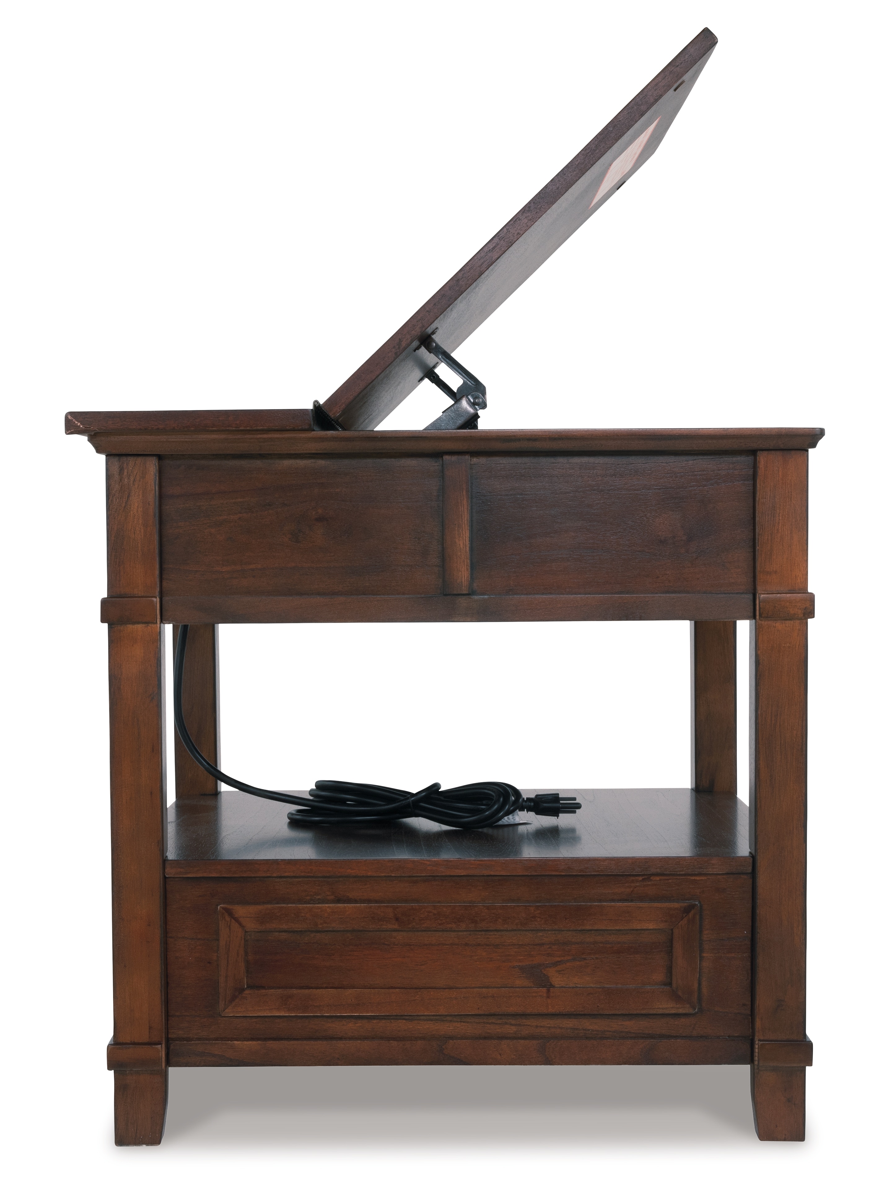 Signature Design by Ashley Living Room Gately End Table with Storage and Power Outlets T8453