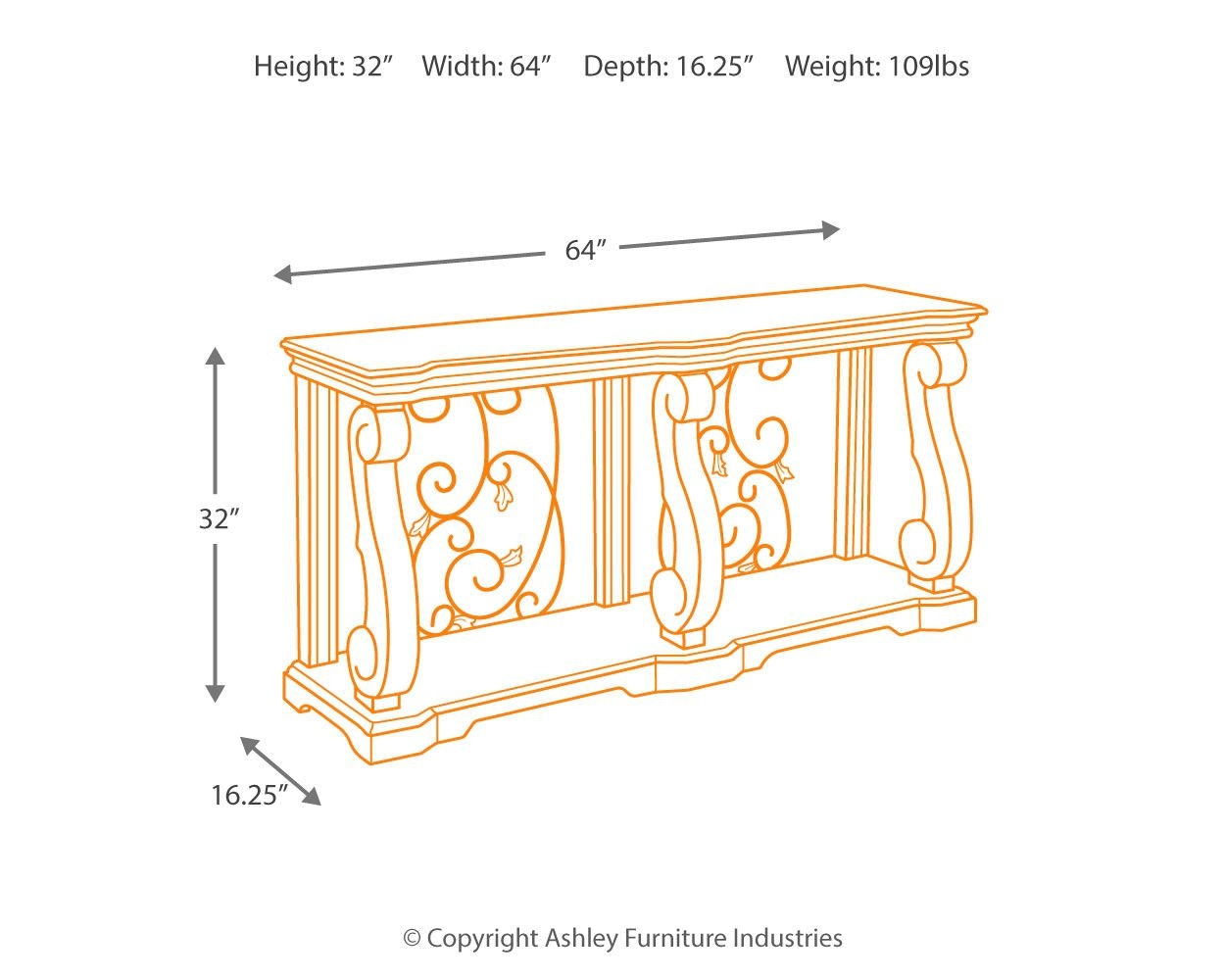 Alymere console deals table