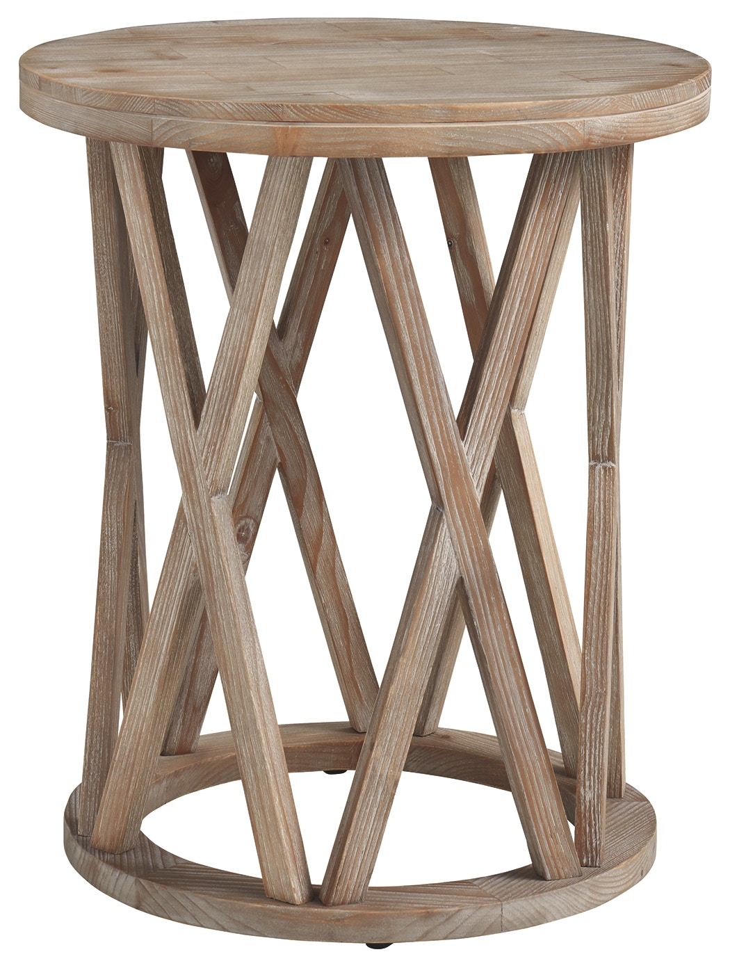 light colored wood end tables