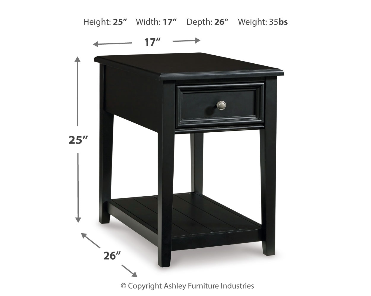 Ashley furniture deals black end tables