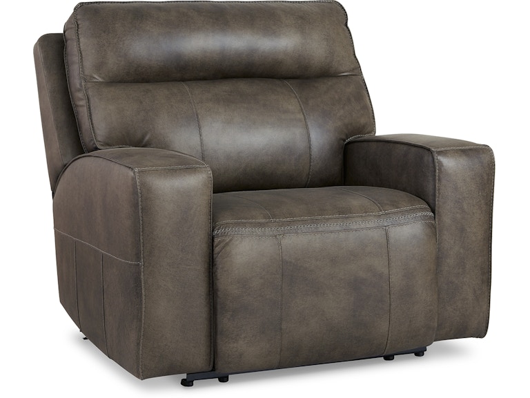 Signature Design by Ashley Game Plan Concrete Leather Oversized Power Recliner U1520582 022216584