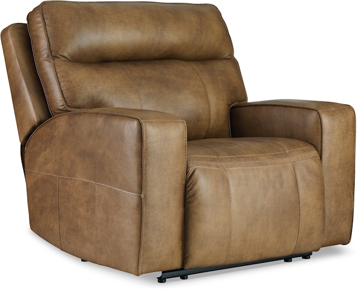 Signature Design by Ashley Game Plan Caramel Leather Oversized Power Recliner U1520682 441215445