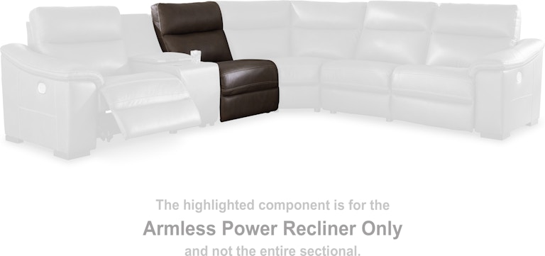 Signature Design by Ashley Salvatore Armless Power Recliner U2630131 at Woodstock Furniture & Mattress Outlet
