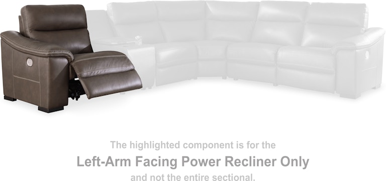Signature Design by Ashley Salvatore Left-Arm Facing Power Recliner U2630158 at Woodstock Furniture & Mattress Outlet