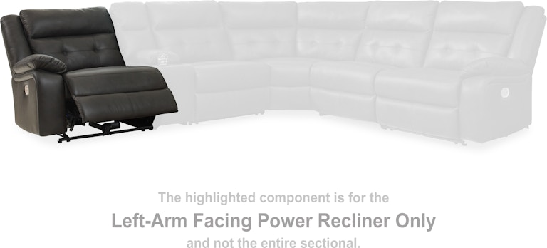 Signature Design by Ashley Mackie Pike Left-Arm Facing Power Recliner at Woodstock Furniture & Mattress Outlet