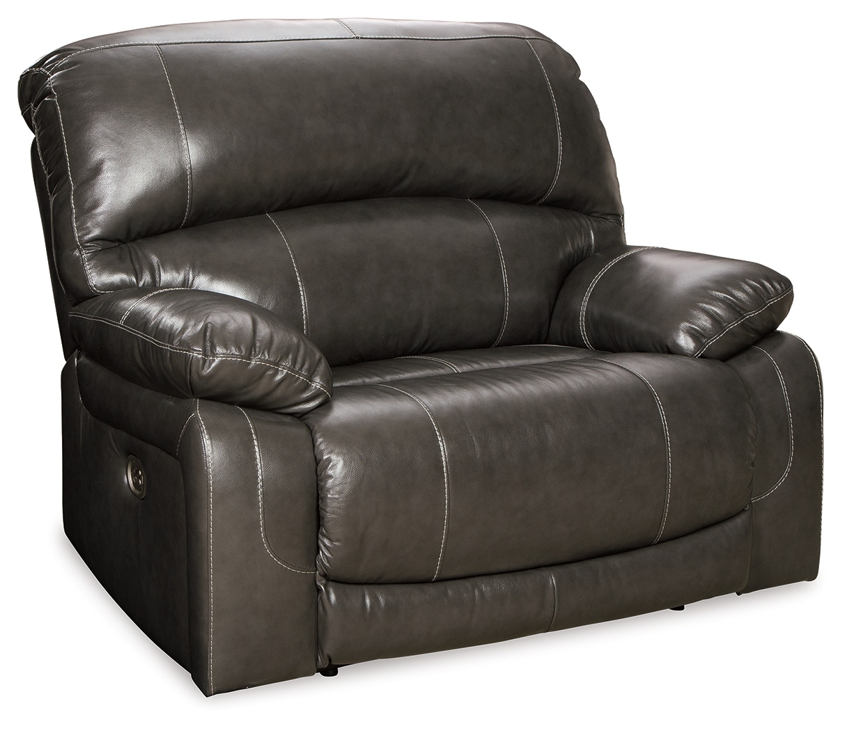 Oversized leather outlet power recliner