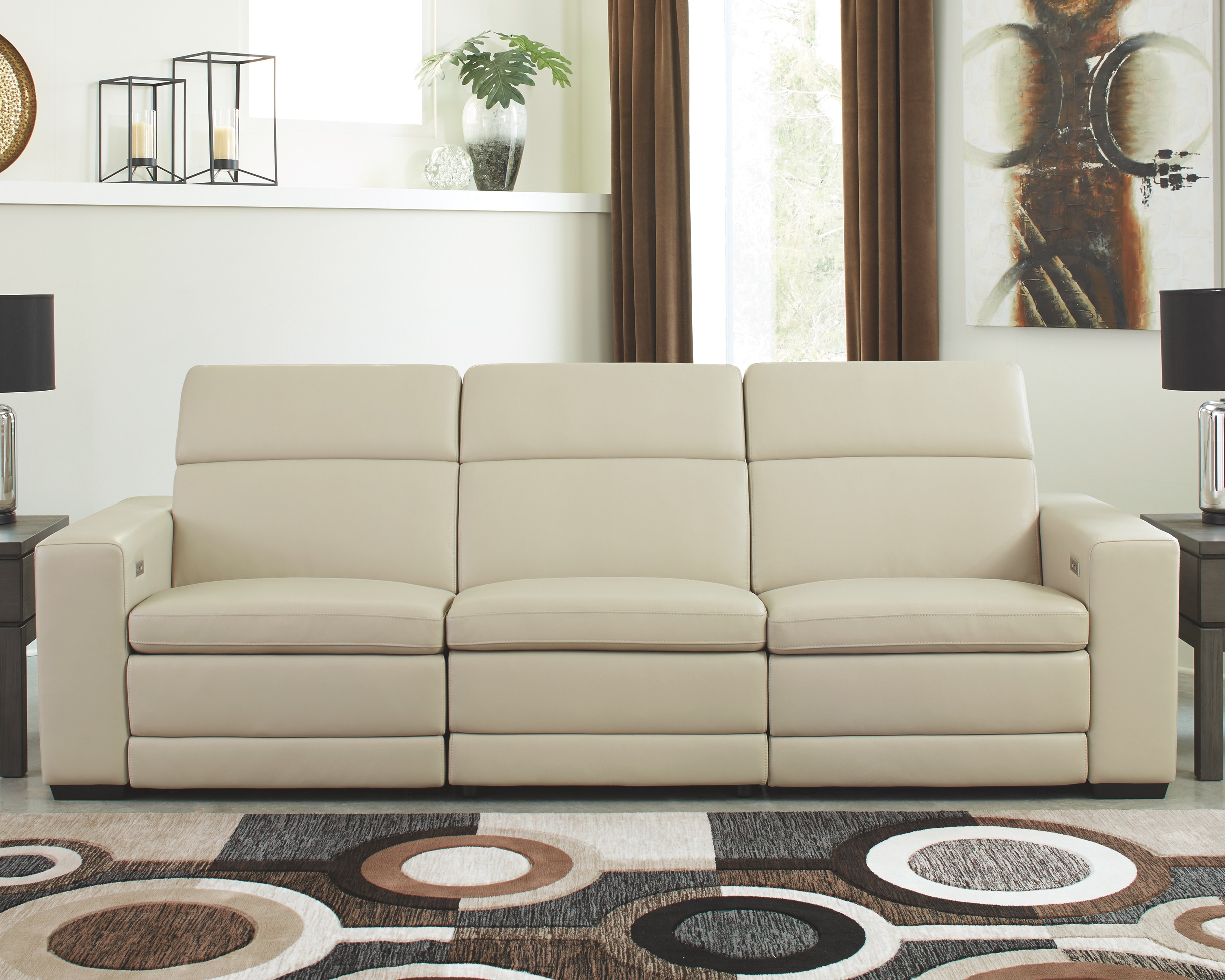 Altera leather power reclining shop sofa by pulaski