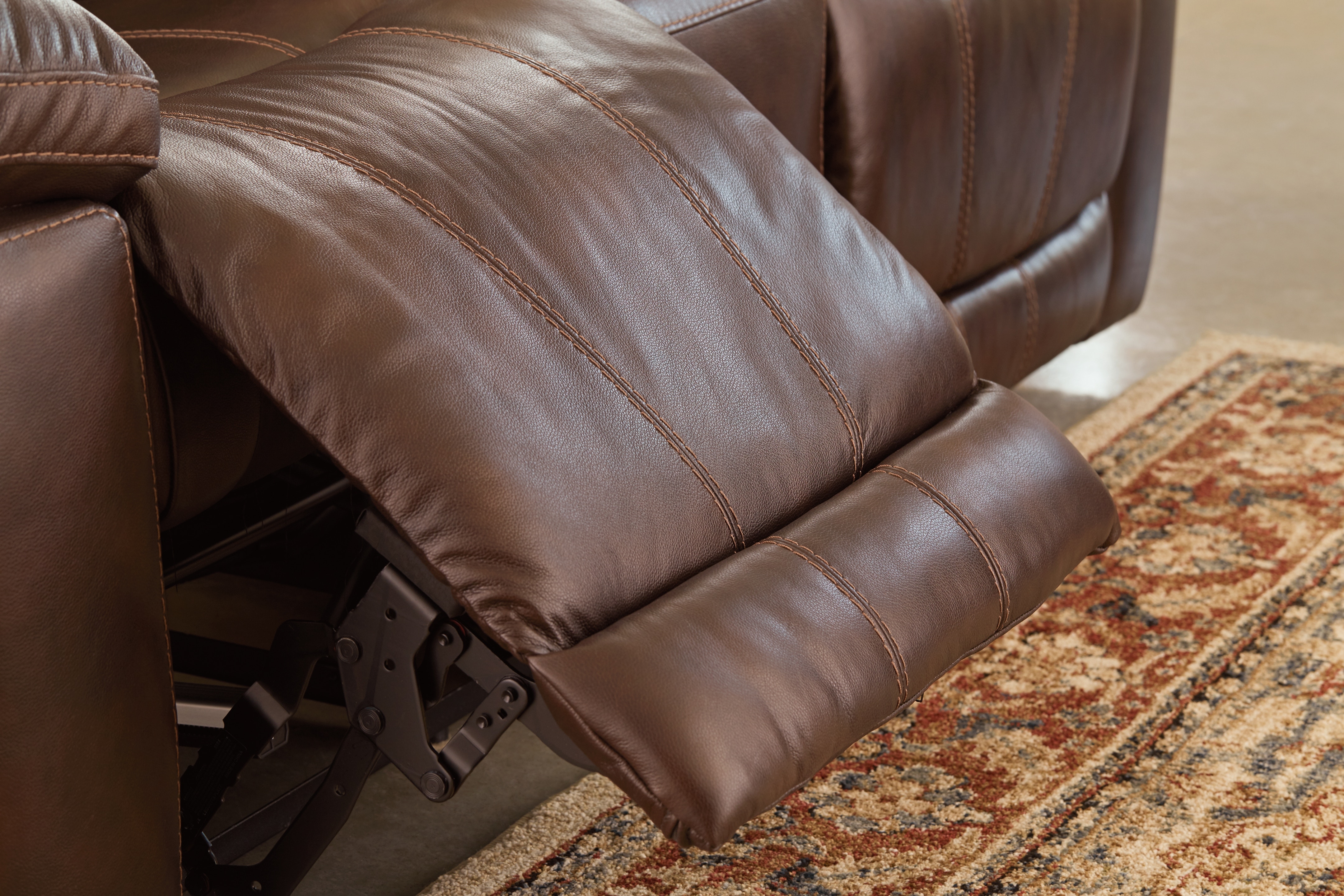 Magellan leather deals power reclining sofa