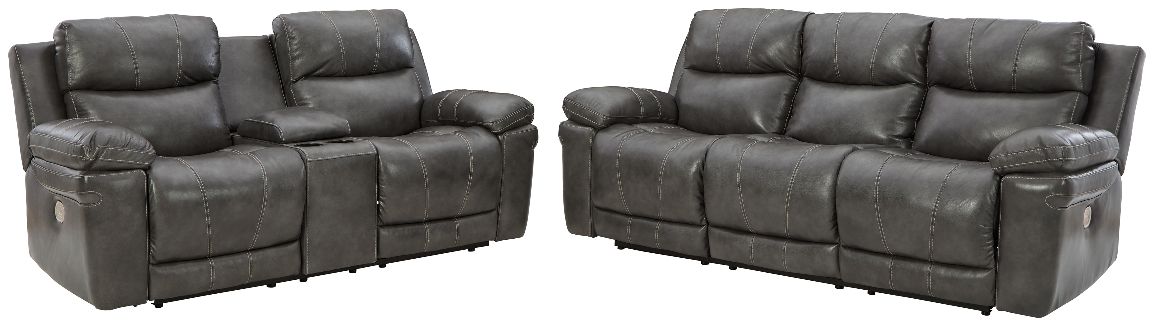 Ashley edmar power reclining online loveseat with console