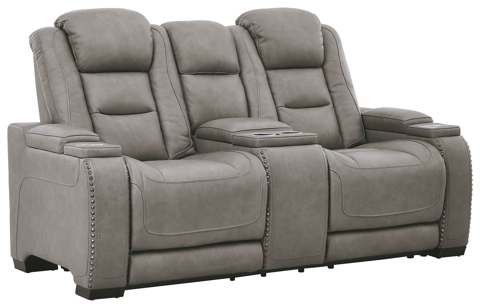 ashley reclining loveseat console