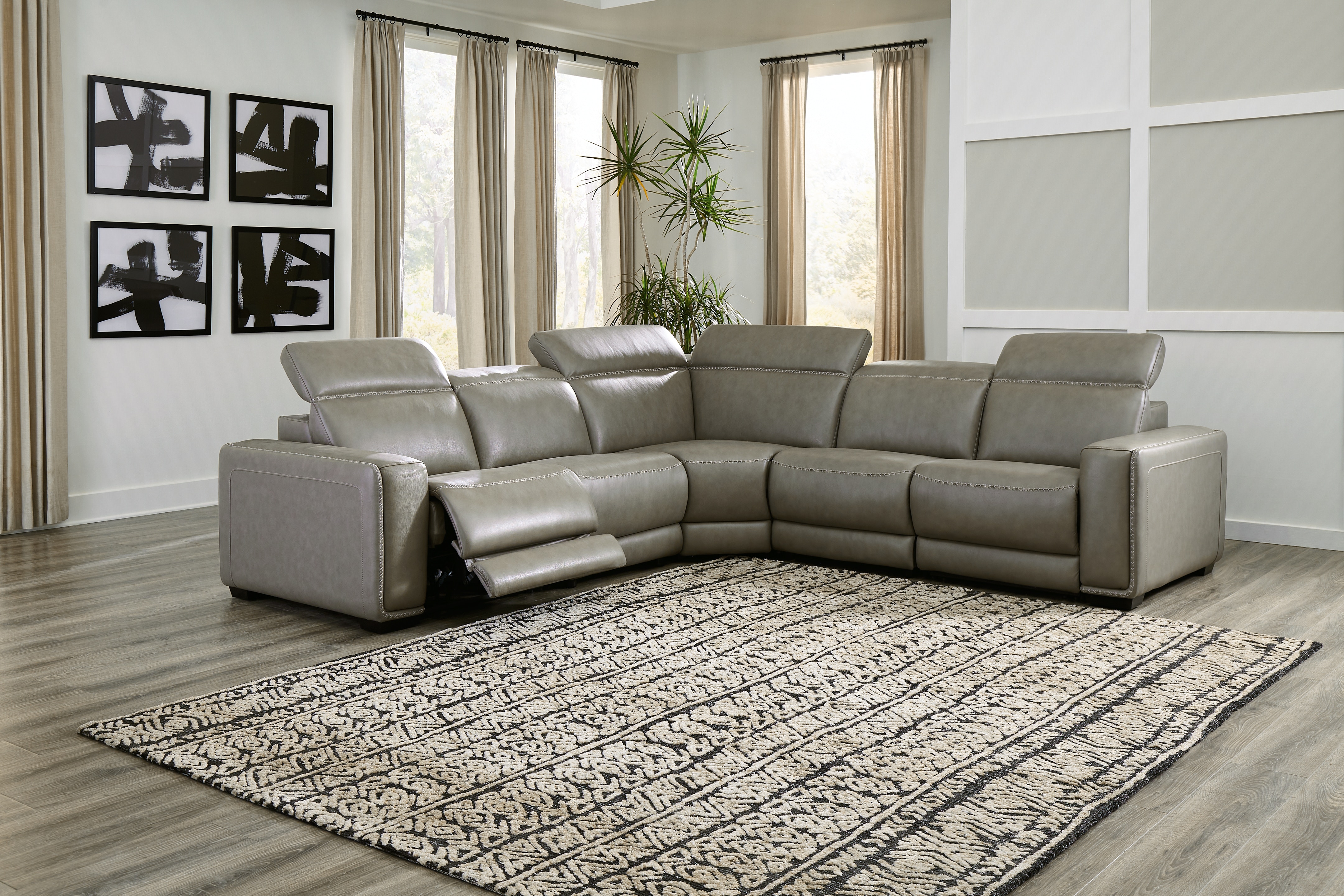 Ashley Correze Correze 5-Piece Power Reclining Sectional U94202S9 ...