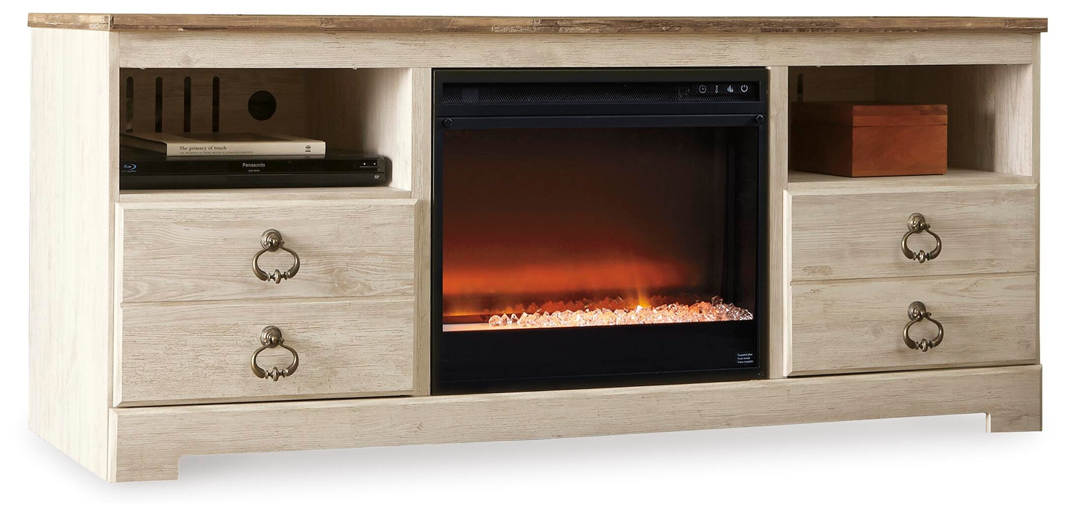  Willowton 64" TV Stand with Electric Fireplace 
