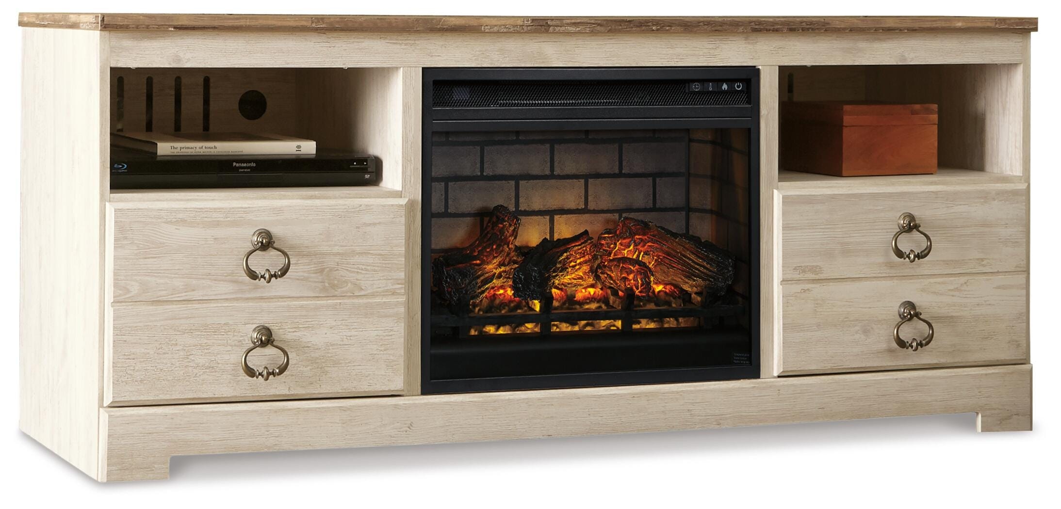  Willowton 64" TV Stand with Electric Fireplace 
