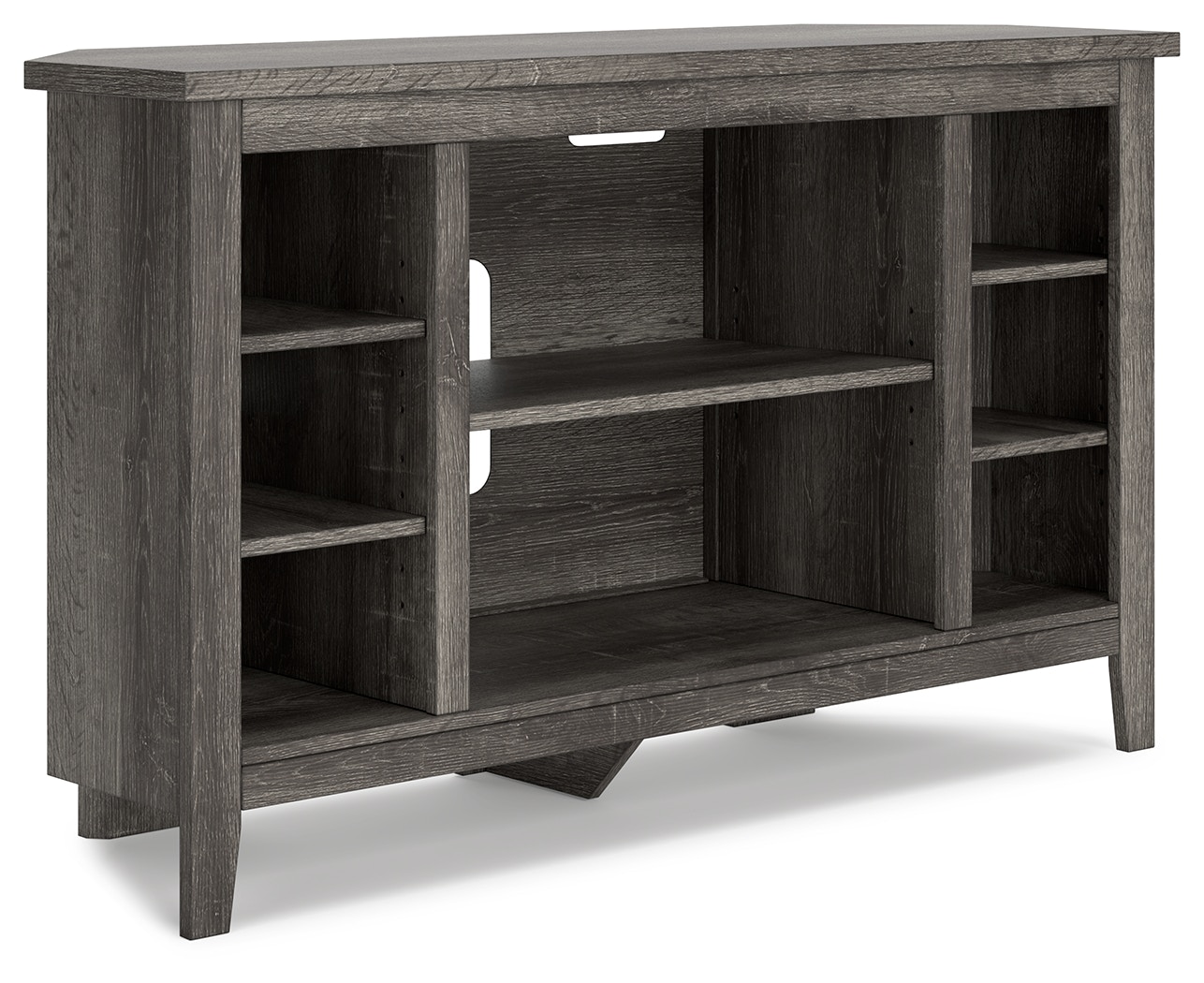 Dark grey fireplace on sale tv stand