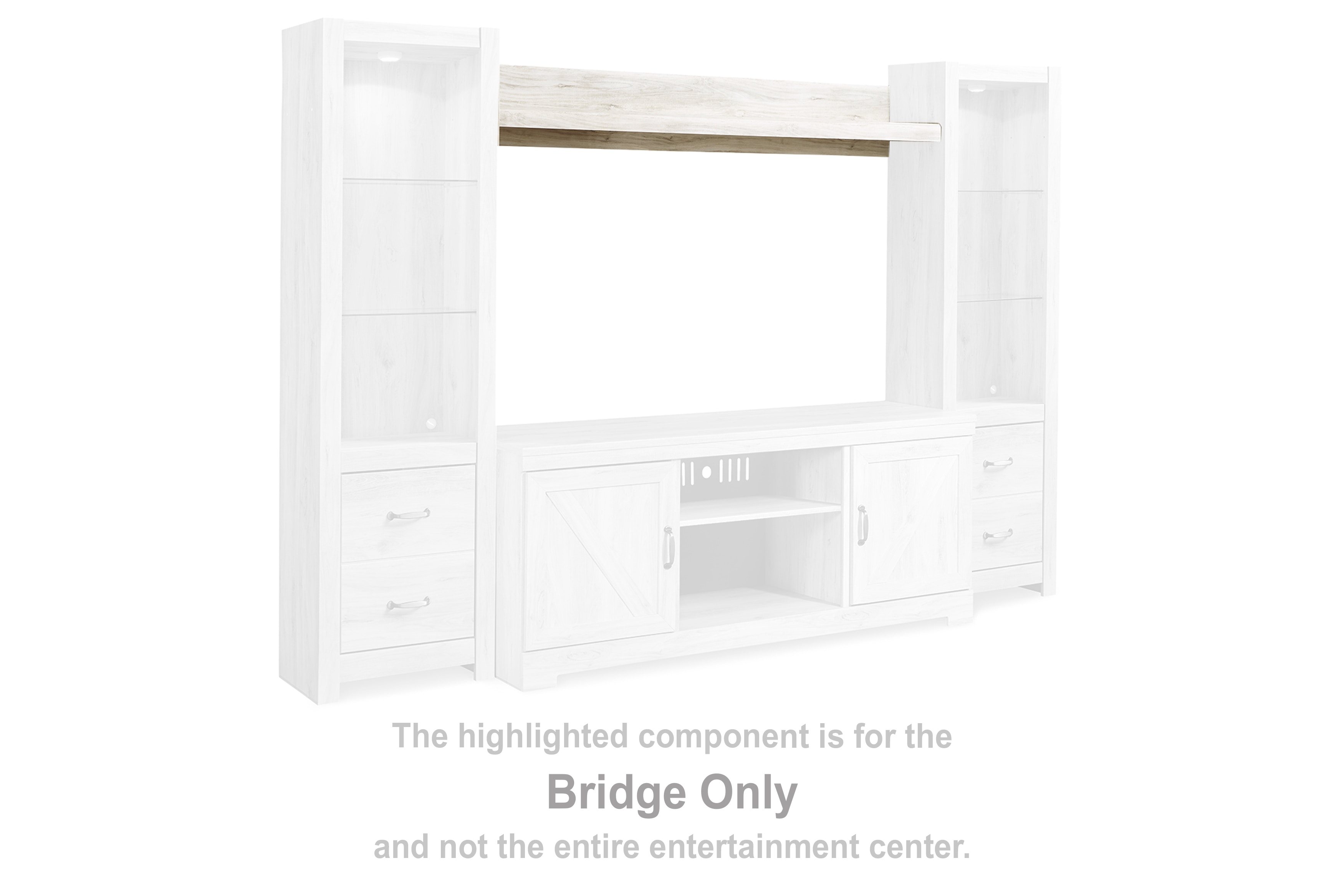 Entertainment center store bridge only