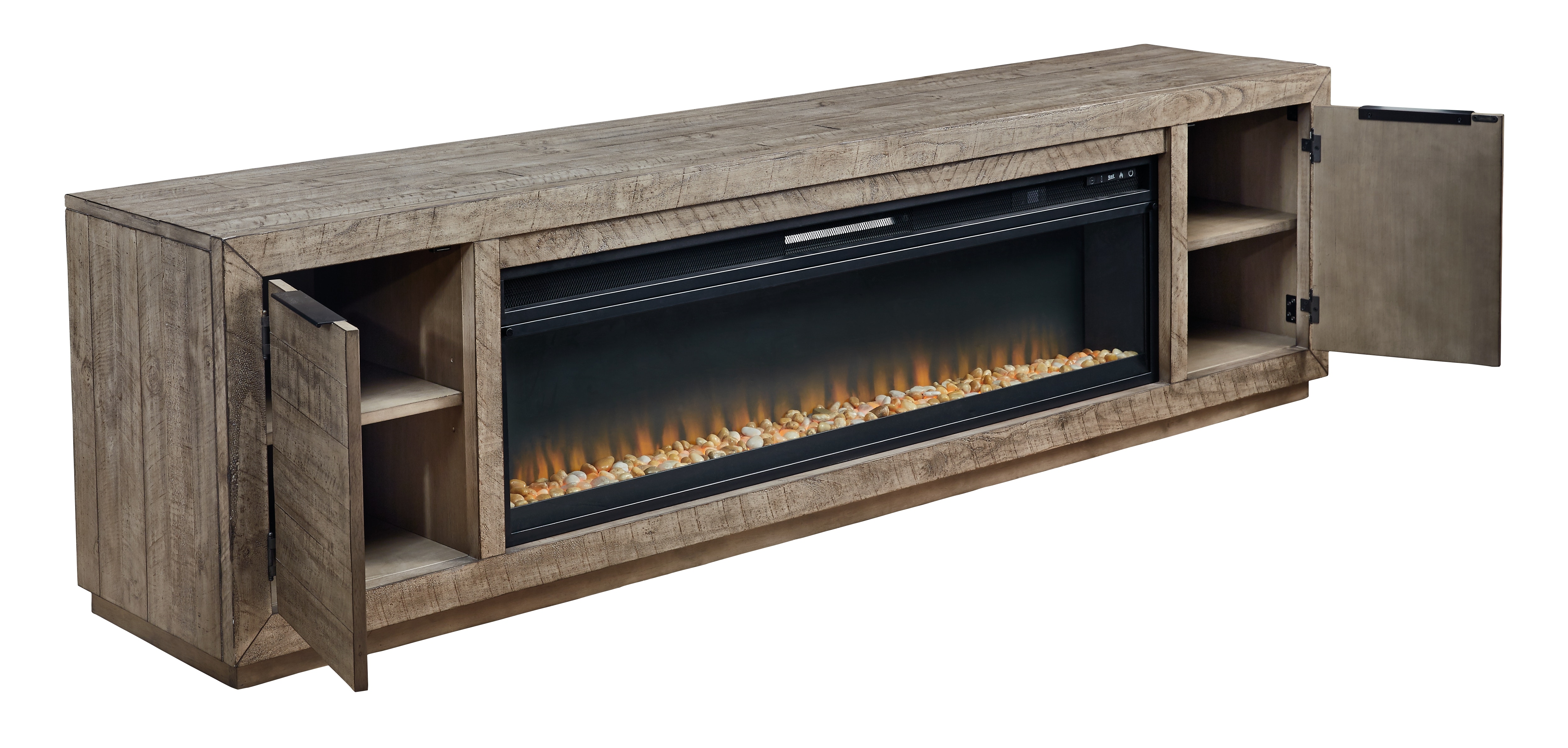 Linear electric deals fireplace tv stand