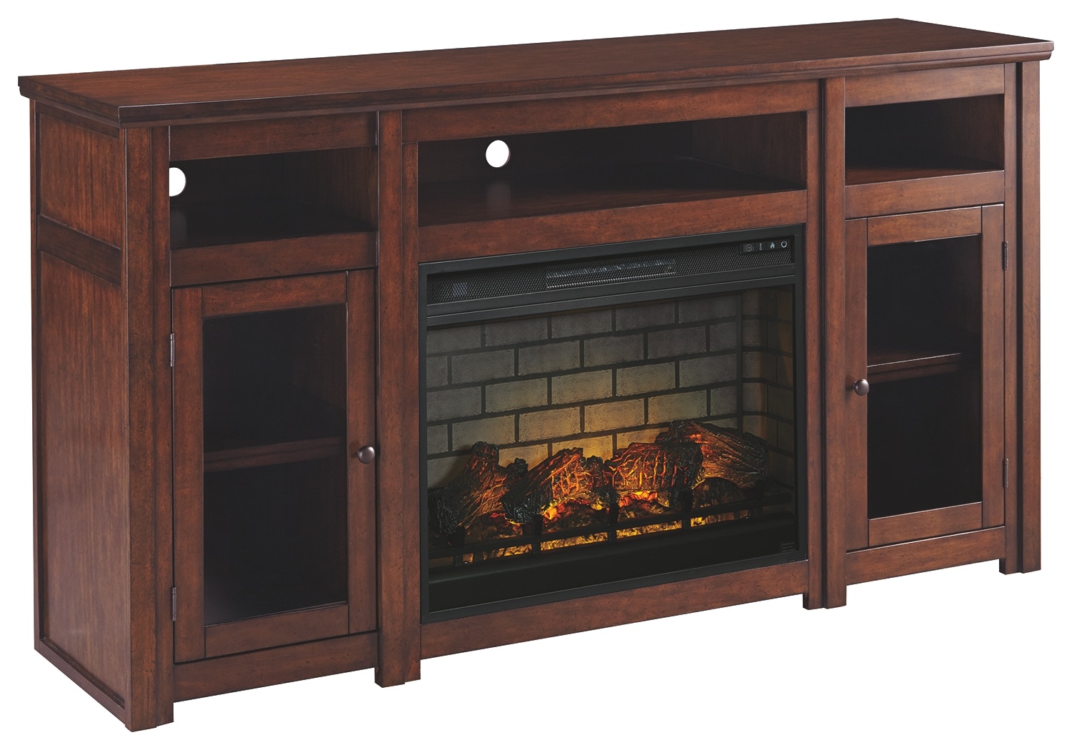Harpan 72 TV Stand with Electric Fireplace