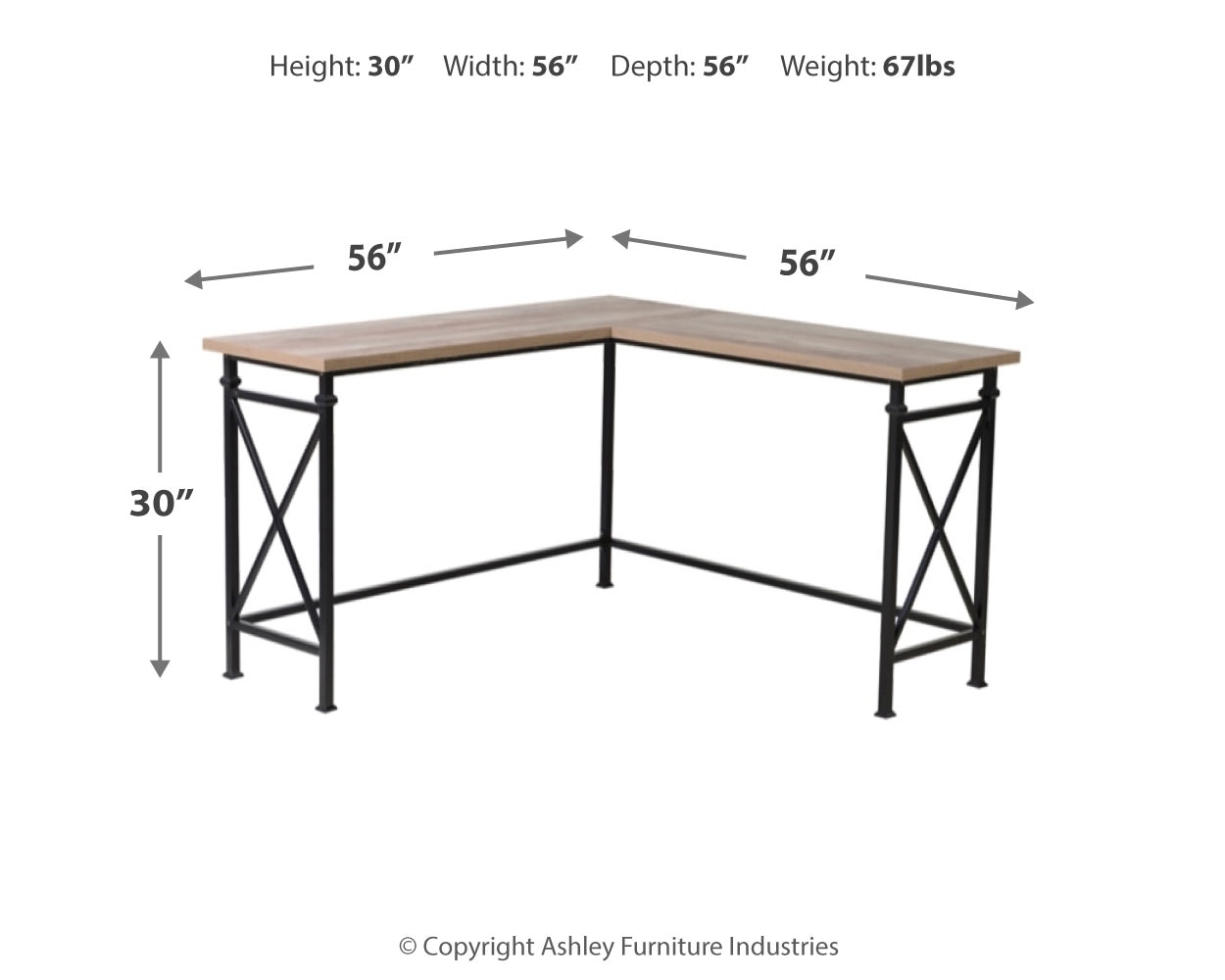 Signature Design by Ashley Home Office Jaeparli Home Office LDesk